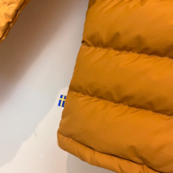 Fjallraven Greenland Down Liner Puffer Jacket - Men's Size S - Yellow Orange - Picture 6 of 16